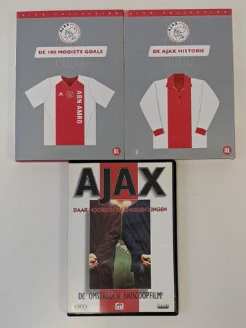 Bundel 3 Ajax Films: 100 Mooiste Goals, Historie & Daar Hoor, Verzenden, Nieuw in verpakking