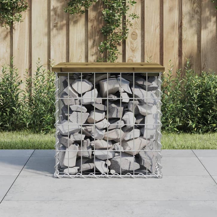 vidaXL Tuinbank schanskorfontwerp 43x44x42 cm geïmpregneerd, Jardin & Terrasse, Ensembles de jardin, Envoi