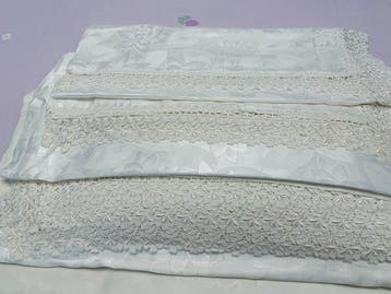 Drap de lit (5) - 220 cm - 240 cm, Antiquités & Art