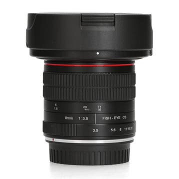 Meike EF-S 8mm f/3.5 - Groothoeklens - 1 jaar garantie, Ophalen of Verzenden