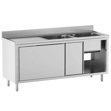 Spoeltafel | STANDARD LINE EVO | RVS | 2 Spoelbakken, Verzenden