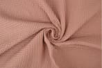 10 meter wafelstof - Oud roze - 150cm breed, Verzenden