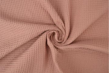 10 meter wafelstof - Oud roze - 150cm breed, Verzenden