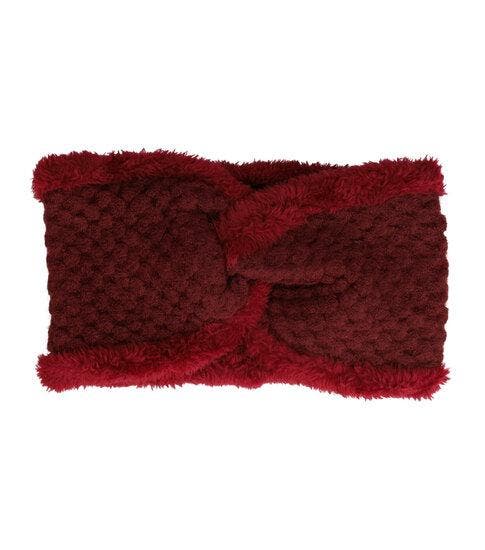 Haarband Twist 12cm – Teddy 10% Wol – Gebreide Stof – Rood, Handtassen en Accessoires, Uiterlijk | Haarverzorging