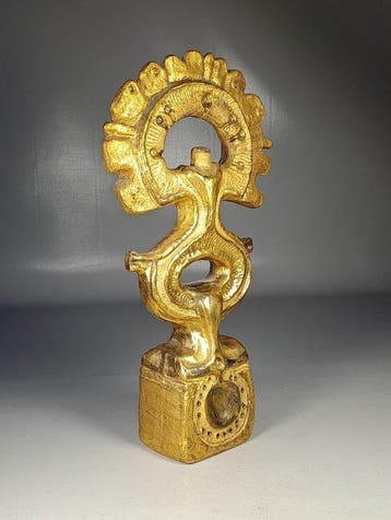 Elisabeth Vandeweghe (1946) - Sculpture totem anthropomorphe, Antiek en Kunst