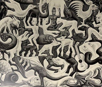 M.C. Escher (1898-1972) - Remplissage D’une Surface (II)