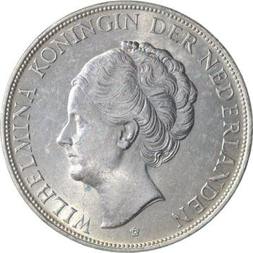 Nederland. Wilhelmina. 2 1/2 Gulden 1940 KWALITEIT (Zonder