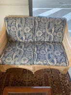 Sofa - Rattan - Vintage rattan lounge set – sofa and two
