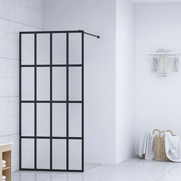 vidaXL Inloopdouchewand 140x195 cm mat gehard glas, Verzenden, Nieuw