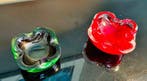 Murano - Asbak (2) - Muranoglas - Murano asbak paar, Antiek en Kunst, Antiek | Glaswerk en Kristal