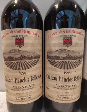 1988 Lacoste-Borie Pauillac, x 3 Château Haut-Bages Monpelou, Verzamelen, Nieuw