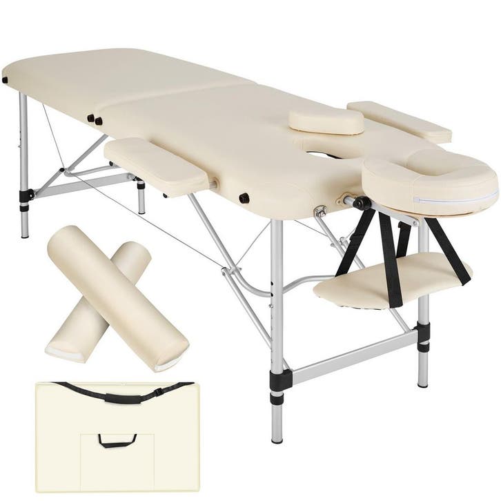 tectake Massagetafel-set 2 zones met vulling, rolkussens en, Sport en Fitness, Massageproducten, Verzenden