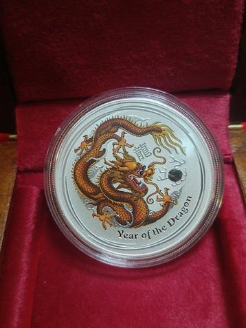 Australië. 1 Dollar 2012 Year of the Dragon 1 Oz (.999)
