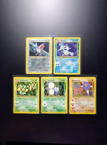 Pokémon - 5 Card - Skarmory holo - Hitmontop holo - Kingdra, Nieuw