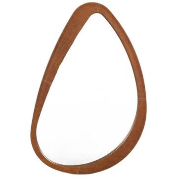 Flamant Spiegel Austin Bruin Leer - Nieuw in verpakking -, Huis en Inrichting, Woonaccessoires | Spiegels, Verzenden, Nieuw, Minder dan 50 cm