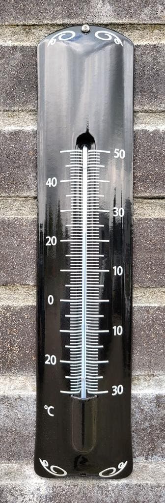 Thermometer deco zwart, Verzamelen, Merken en Reclamevoorwerpen, Verzenden, Nieuw