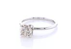 Bague - 14 carats Or blanc - 1.04ct. tw. Diamant (Couleur