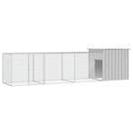 vidaXL Kippenhok 400x91x100 cm gegalvaniseerd staal grijs, Verzenden, Nieuw