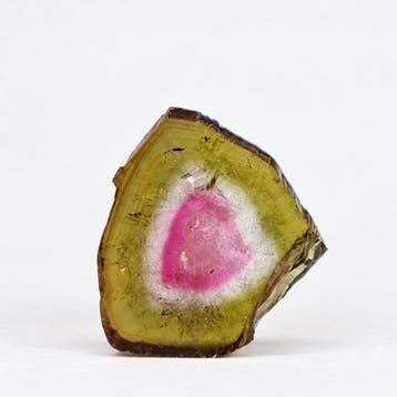 Unieke sleutelgat-kern toermalijn • 3,75 ct • Dubbele roze