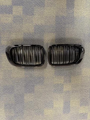 BMW E46 grillen dubbelspijls glanzend zwart – Coupé/Cabrio