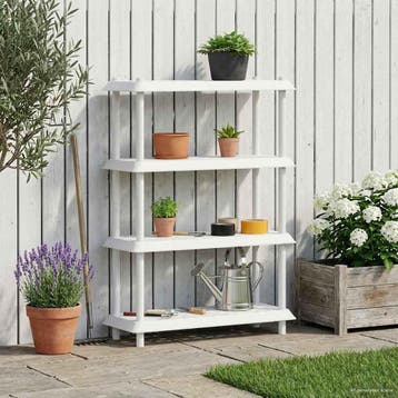 vidaXL Plankenunit 4-laags 100 x 40 x 136,5 cm PP Wit, Verzenden
