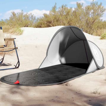 vidaXL Strandtent pop-up waterdicht grijs, Caravans en Kamperen, Verzenden, Nieuw