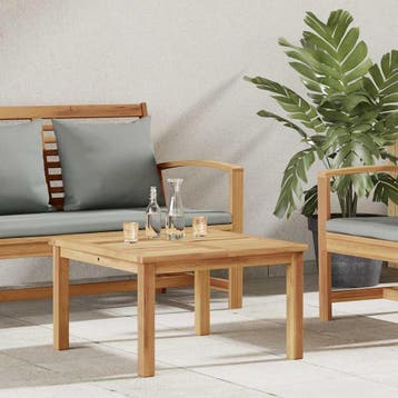 vidaXL Salontafel Bruin 60 x 60 x 36 cm Massief Teakhout, Jardin & Terrasse, Tables de jardin, Verzenden