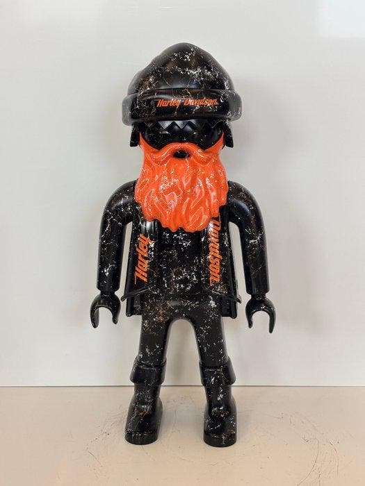 Rob VanMore - Playmobil VANMORE Harley Davidson XXL - 63cm, Antiquités & Art, Art | Objets design