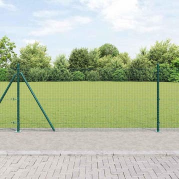 vidaXL gelast draadhek met betonnen voetstuk 100 x 0,8 m, Verzenden, Nieuw