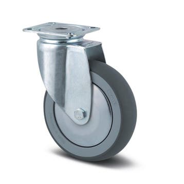 Zwenkwiel 125mm tente 2470 pjh 125 p50 grijs, Ophalen of Verzenden