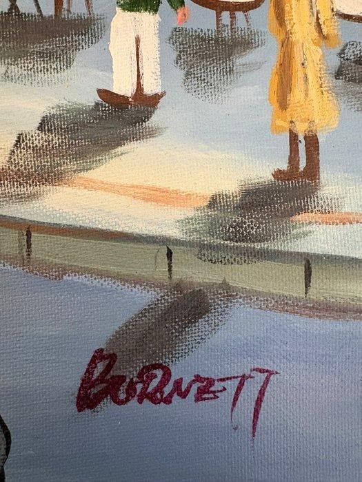 Burnett Pierre (1965 -) - Un dimanche près de Notre-Dame, Antiquités & Art, Art | Peinture | Classique