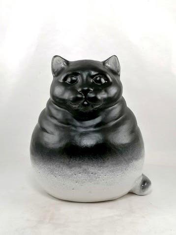 Vanessa Bonino - Sculpture, Gattone - 19 cm - Majolique -
