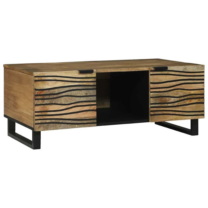vidaXL Salontafel Naturel 100 x 54 x 40 cm Bewerkt hout, Huis en Inrichting, Tafels | Salontafels, Nieuw, Verzenden