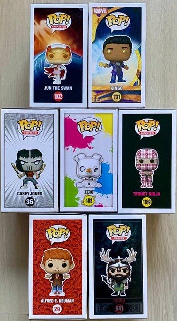 Funko - Funko Pop 7x Various Vinyl Figures/Bobbleheads [Incl