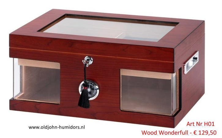 DOORZICHT HUMIDOR  GLAS - TRANSPARANT LUXE TOPSEGMENT hdam, Collections, Articles de fumeurs, Briquets & Boîtes d'allumettes, Envoi