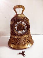 pendule de cheminée - Bronze, Laiton, Verre, Bois -, Antiquités & Art