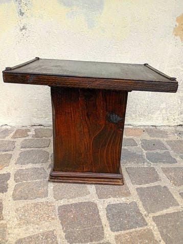 Kruk - hard hout - Voetstuk van massief hout