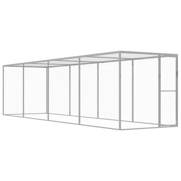 vidaXL Kattenkooi 6x1,5x1,5 m gegalvaniseerd staal, Dieren en Toebehoren, Verzenden, Nieuw