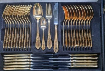 Solingen - Bestekset voor 12 personen - Verguld