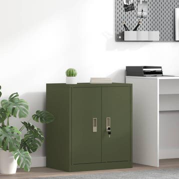 vidaXL Opbergkast Olijf Groen 60 x 40 x 70 cm Staal, Verzenden, Nieuw