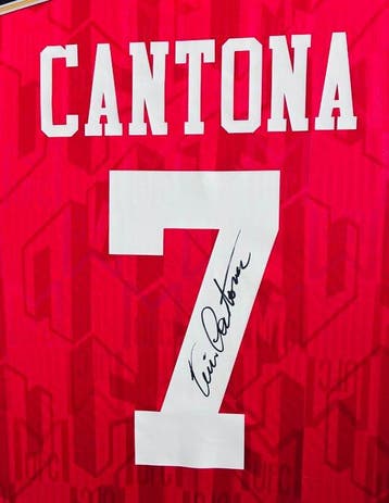 Eric Cantona - Hand Signed Manchester United 1992/94 Home, Nieuw