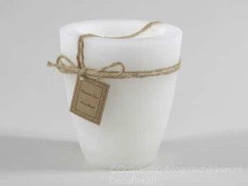 Tuinkaars Garden Candle Large Rustiek 50 uur Wit 120x140 mm