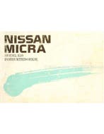 1989 NISSAN MICRA INSTRUCTIEBOEKJE NEDERLANDS