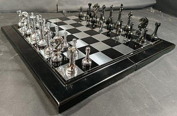 Schaakspel - aluminium