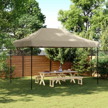 vidaXL Partytent 279 x 410 x 315 cm Taupe Oxford Stof, Verzenden