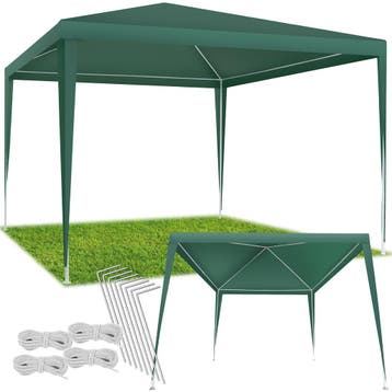 Paviljoen Farah, waterdicht, steeksysteem, 3x3m - groen, Tuin en Terras, Verzenden, Nieuw