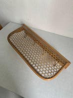 Porte-manteau - Bois, Rotin - Étagère à chapeaux Mid-Century, Antiquités & Art