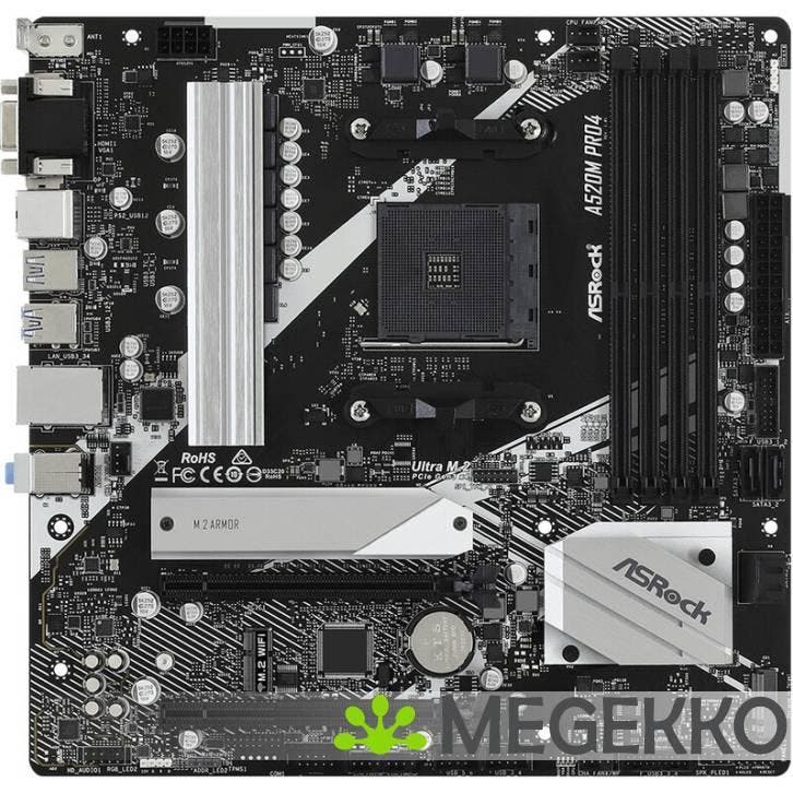 Asrock A520M PRO4, Computers en Software, Moederborden, Nieuw, Verzenden