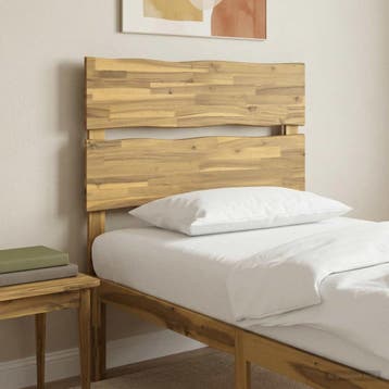 vidaXL Live Edge Hoofdbord ROSTOCK Wit 100 cm Massief Acacia, Huis en Inrichting, Verzenden, Nieuw