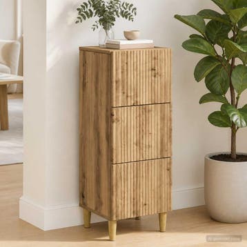 vidaXL Ladekast 33 x 34,5 x 90 cm Bewerkt hout Artisanaal, Huis en Inrichting, Verzenden, Nieuw